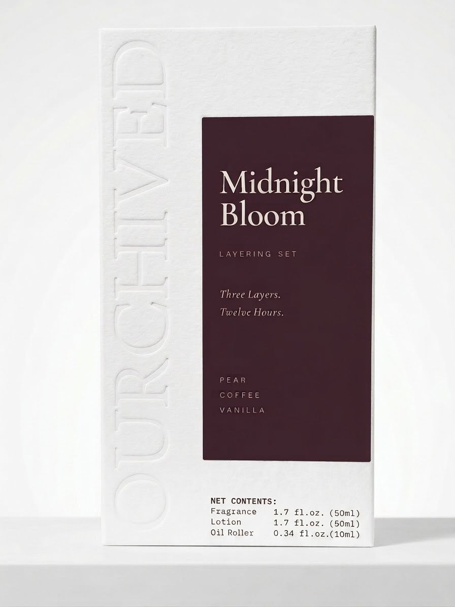 Midnight Bloom Perfume Set, 3 Piece Extrait de Parfum Layering Set